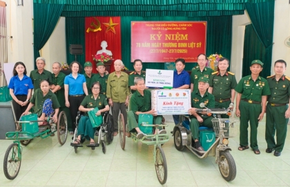 Hội CCB Petrovietnam và PVChem thăm, tặng quà các thương, bệnh binh tại Hưng Yên
